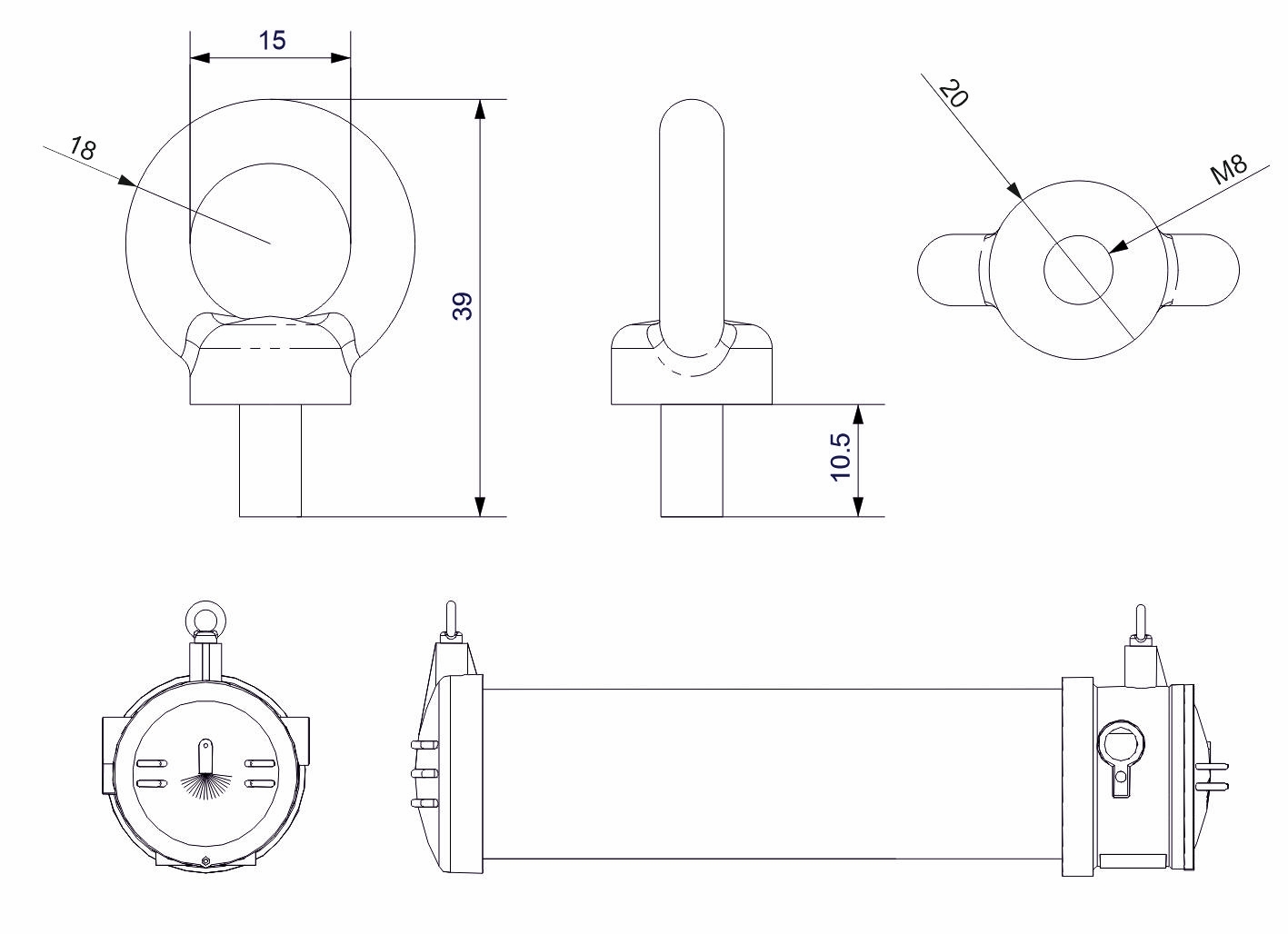 Dimensiones de la referencia